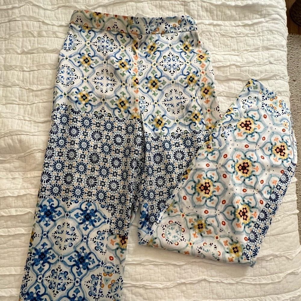ZARA | PRINTED SILKY WIDE LEG PANT | NWOT - Picture 2 of 2